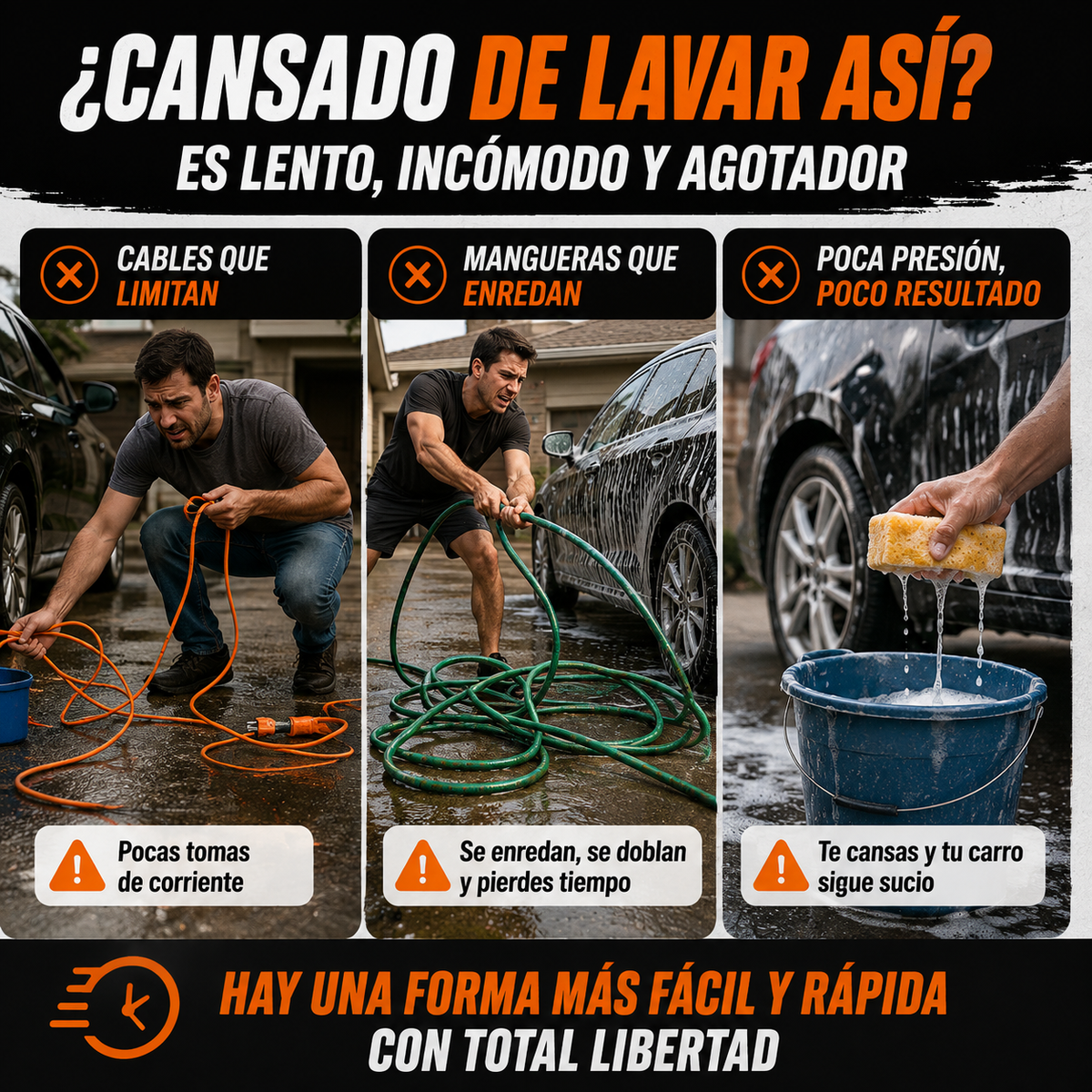Hidrolavadora Inalámbrica de Alta Presión - Limpieza potente sin cables